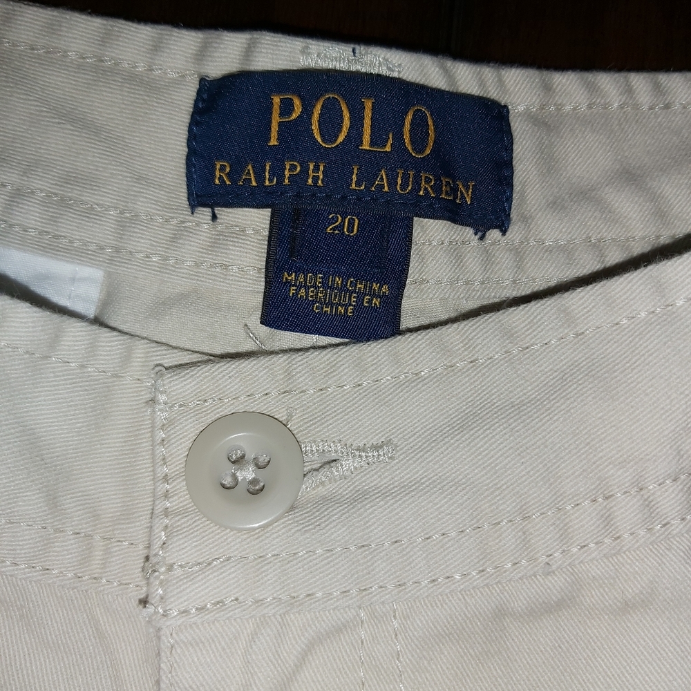 POLO Boys Light Khaki Cargo Shorts Size 20 - Picture 4 of 4